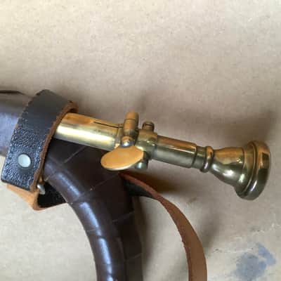 Vintage  FÜRST Fuerst PLESS Jagdhorn leater Ledergurt Jagd hunting Horn Germany image 13