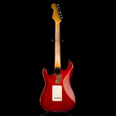 Used Fender Custom Shop 1963 Stratocaster Heavy Relic Crimson Burst - Truetone Color Set with OHSC image 14