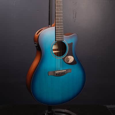 Ibanez AAM50CE Advanced Acoustic Auditorium Acoustic-Electric Guitar - Sapphire Blue Burst image 3