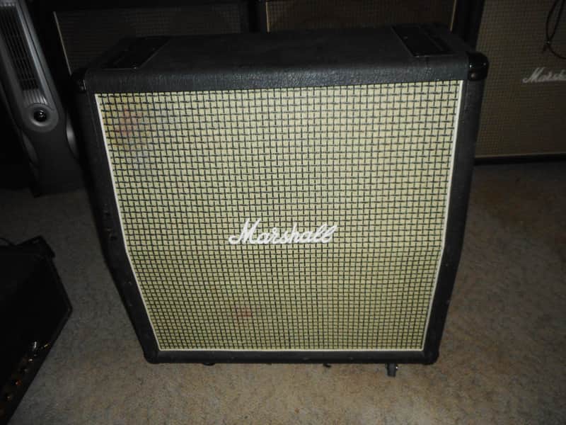 Marshall Model 1982A 100-Watt 16ohm 4x12 Slant Cabinet 1970s - Black/Checker board Grill image 1