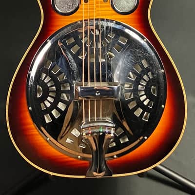 Tyler Mountain Square Neck Resonator Guitar Flamed Vintage Sunburst Finish image 1