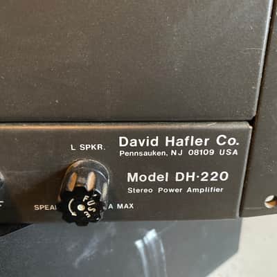 Hafler DH-220 mid 80's - Black finish on body and heat sinks on sides image 2