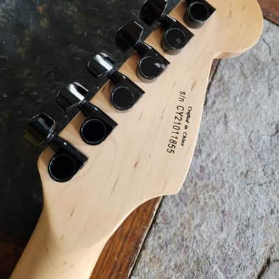 Squier Showmaster Jason Ellis 20th Anniversary strat reverse 2004 - red image 5