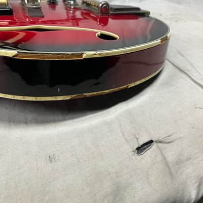 Univox Coily U1825 Hollow Body Guitar MIJ Made In Japan Vintage Redburst - AS IS! needs new nut image 21