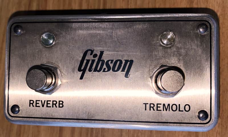 Rare Gibson 2-Button Footswitch for Falcon 20 Guitar Amp Reverb & Tremolo Switch image 1