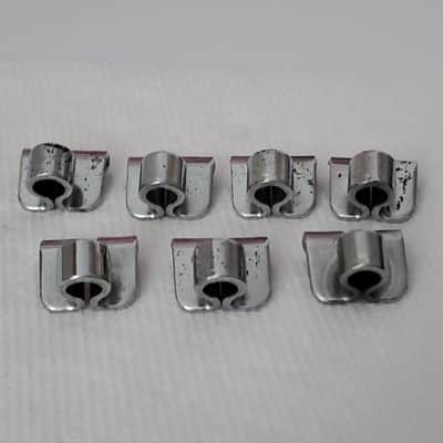 7x Vintage GRETSCH/ ROGERS Rim Clip Claw Collar Hook Round Badge Stop Sign Badge Broadkaster Holiday Dixieland Swivomatic Stage Band image 4