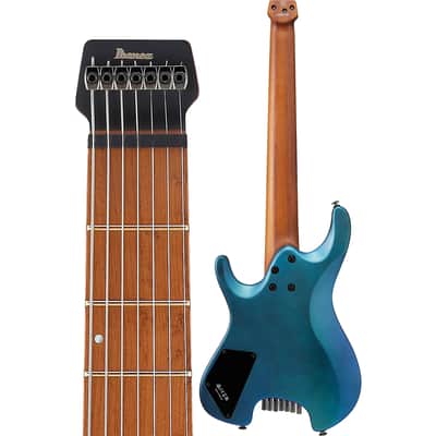 Ibanez Quest Standard Q547-BMM 7-String Headless Solid Body Electric Guitar, Right-Handed, Blue Chameleon Metallic Matte image 3