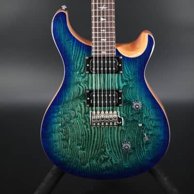 PRS SE 1 OF 1000 LIMITED EDITION EXOTIC CUSTOM 24 - BURLED ASH LAKE BLUE image 2