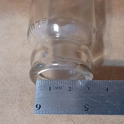 Vintage Lap Steel Thick Glass Slide Bottle 3 1/2 Inch Long 1940s Nice image 3