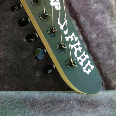 Hand carved Hembry Skull and Bones guitar for George Lynch mom, ESP, J Frog fans image 4