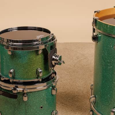 2000s Tama Starclassic Performer B/B Shattered Turquoise Drum Set image 20