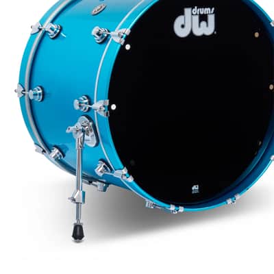 DW DWe 5pc Complete Electronic/Acoustic Drum Set Laser Blue Metallic image 8