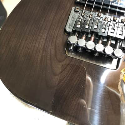 1991 MIJ Charvel Archtop Dinky DKA-110-HH, MoP Sharkfin, Superb, Trans Black, Vintage Gig Bag image 16