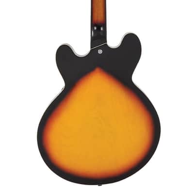 Vintage Guitars VSA500 ReIssued Semi-Hollow Electric Guitar - Sunburst image 4
