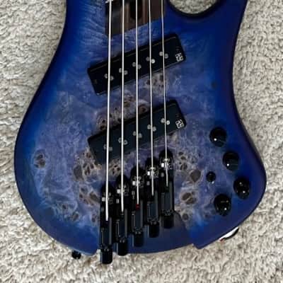 Ibanez EHB1505MSPLF Multi Scale Headless 5-String Bass - Pacific Blue Burst Flat image 1