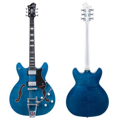 Hagstrom Tremar Viking Deluxe Hollowbody Electric Guitar - Cloudy Seas image 1