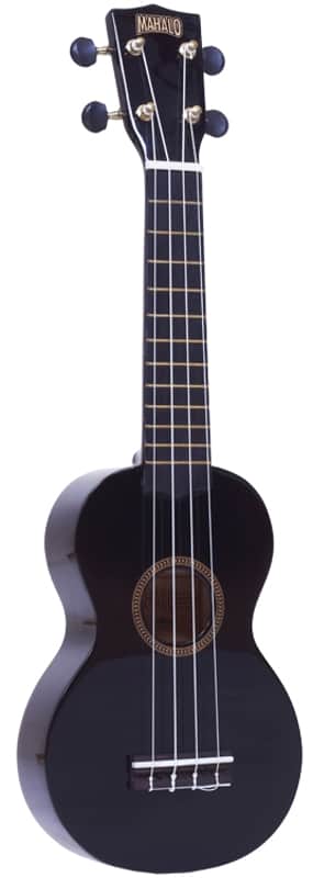 Mahalo Rainbow Series Soprano Ukulele, Black MR1BK-U image 1