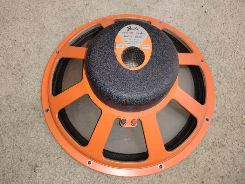Vintage Fender JBL D130F 15", 8ohm, Speaker, Orange Basket and Label image 1