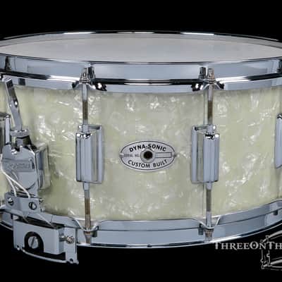 1967 Rogers Dynasonic Snare Drum White Marine Pearl : 6.5 x 14 image 1