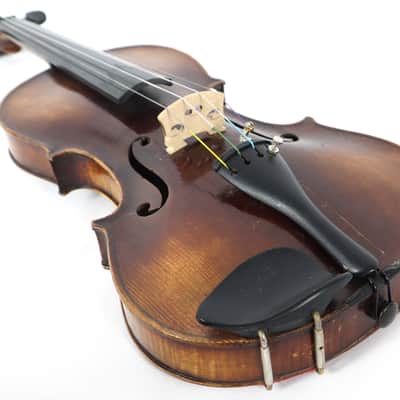 Von Friedrich August Glass Stradivarius 1737 4/4 German Violin w/ Wooden Case image 6