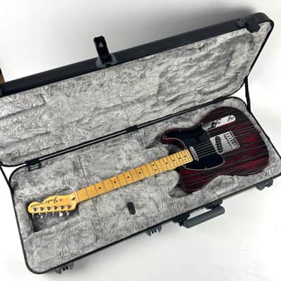 2015  USA Fender Limited Edition Sandblasted Telecaster Crimson Red w/ Fender Hard Travel Deluxe Case image 12