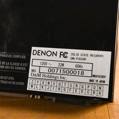 Denon DN-F650R 1RU Solid-State/USB Digital Audio Recorder CG01X2X image 10