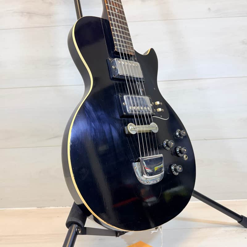 Global Single Cut Electric Guitar Black MIJ Lawsuit Era Style 1970's image 1