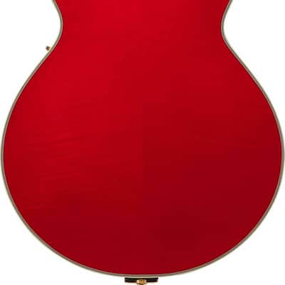 Ibanez GB10SEFM-SRR George Benson Signature Hollow Body Guitar 6-String  - Sapphire Red + Case image 4