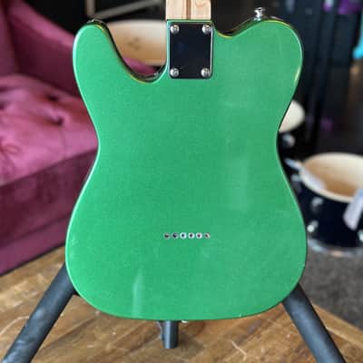 Firefly FFTL Thinline T-Style Electric Guitar - Green w/ Red Tortoise Pickguard image 4