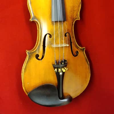 German Stradavarius Copy of 1737 4/4 Violin Antique Vintage Violin 1890-1920 - Medium Brown Varnish image 1