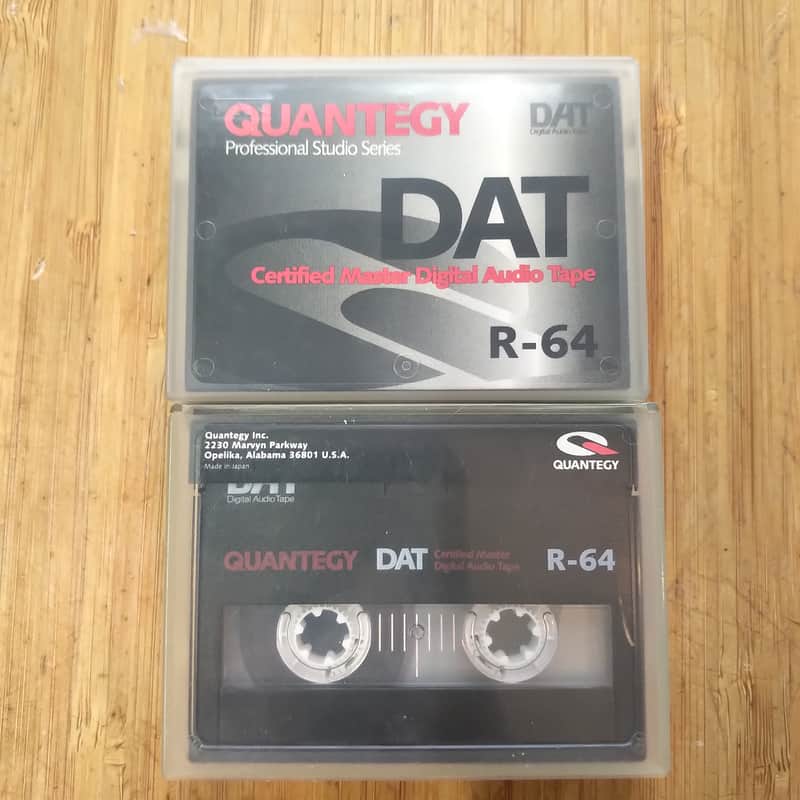 2 x Quantegy DAT R-64 64 minute Certified Master Digital Audio Tapes image 1