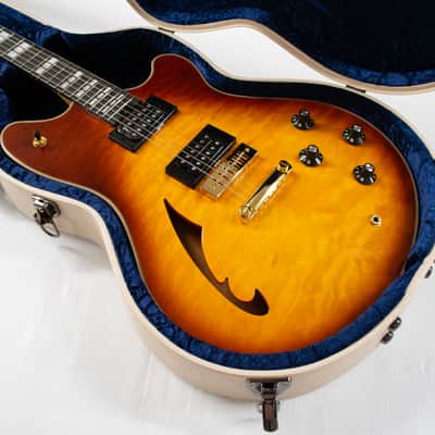 EVH SA-126 Special Quilted Maple Semi-hollowbody Electric Guitar - Tobacco Burst image 12