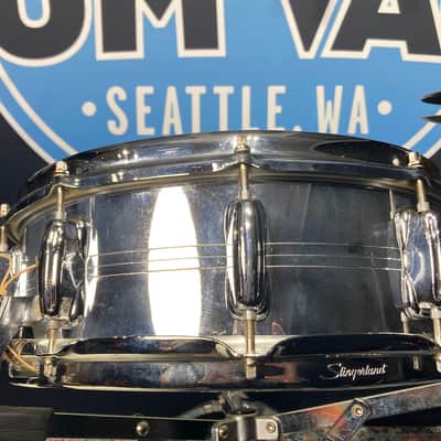 Slingerland -  5x14" Gene Krupa Sound King Snare Drum, 10 Lugs, Trick Strainer, 1970s Chrome over Brass image 17