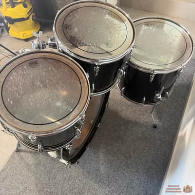Yamaha 8000 Tour Custom 22,12,13,16 Drum Kit 1989 - Solid Black image 5