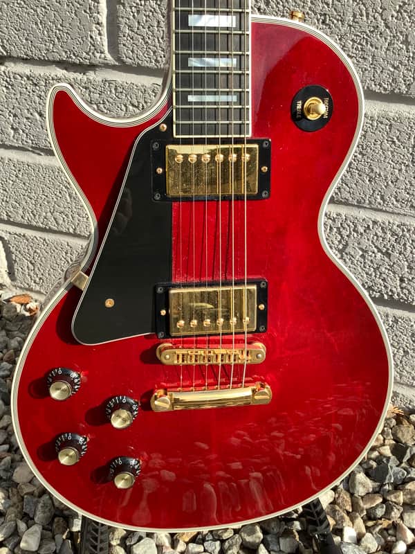 Gibson Custom Shop, Les Paul Custom, Translucent Red, 2000s image 1