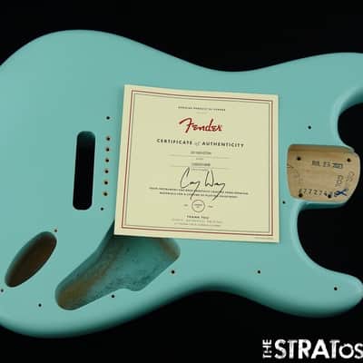 Fender American Cory Wong Stratocaster Strat BODY Ltd. Satin Daphne Blue image 2