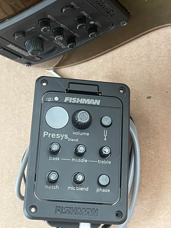 Fishman 301 Acoustic Guitar Mic Blend Dual Preamp fishman EQ Tuner Piezo Pic image 1