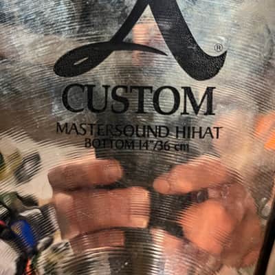 Zildjian 14" A Custom Mastersound Hi-Hat Cymbals (Pair) 1999 - Present - Brilliant image 3