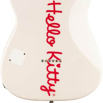 Fender x Hello Kitty Stratocaster Limited Edition Electric Guitar, Maple Fingerboard, White image 3