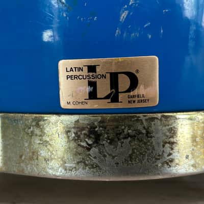 Latin Percussion M. Cohen Fiberglass Bongos - Blue with gold hardware image 6