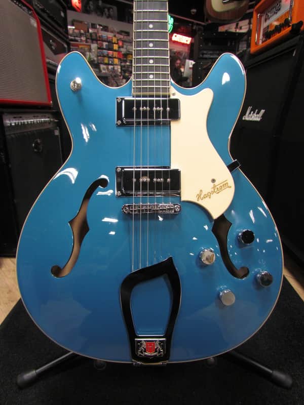 Hagstrom Viking P Miami Blue *Cracked Fingerboard* image 1