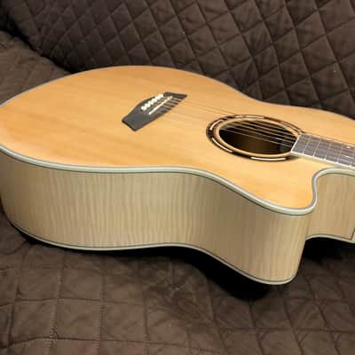 Washburn AG40CEK Grand Auditorium Spruce Top Flame Maple 6-String Acoustic-Electric Guitar w/Hard Case image 10