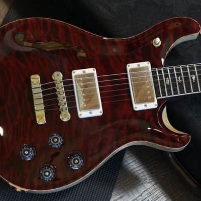 Minty! 2018 PRS McCarty 594 Wood Library Brazillian Korina Semi-Hollow Electric Guitar Red Tiger + OHSC image 4