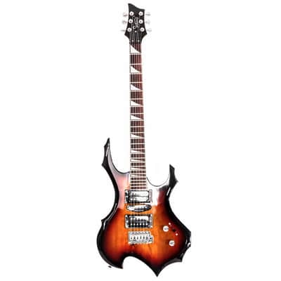 🎸+Amp! Unmarked E Style F Series Electric Guitar +W'hammy/Tremolo 2 Humbuckers +Soft Case/Gig Bag +Strap +Cable!🎸 image 3