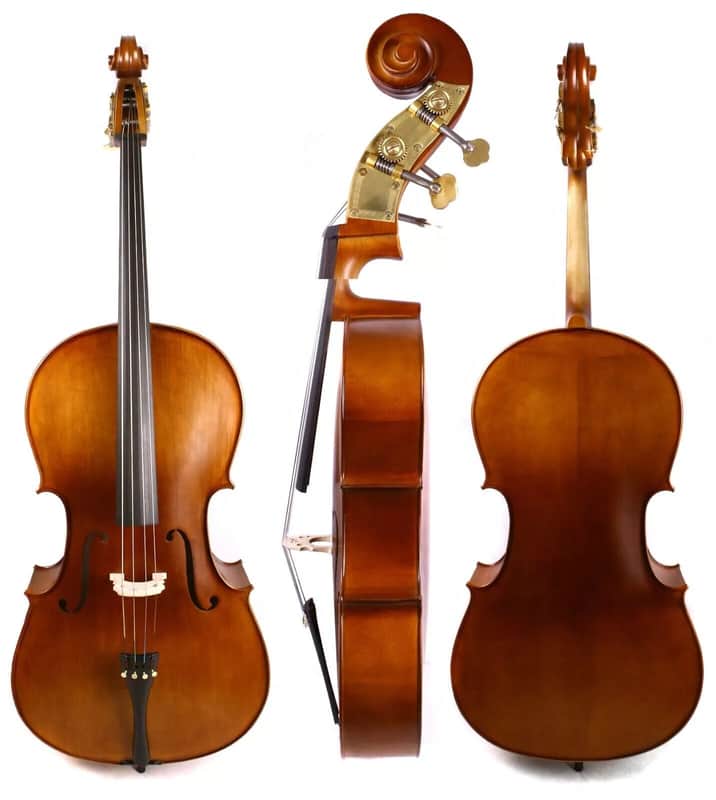 New 4/4 Hand Made Natural Wood Cello Spruce Ebony image 1