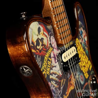 Walla Walla Maverick Pro Crystal Screaming Skulls - Chambered Body Tele image 15