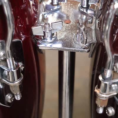 Toca Kaman Traditional Series Congas w/Double Conga Stand Transparent Cherry image 11
