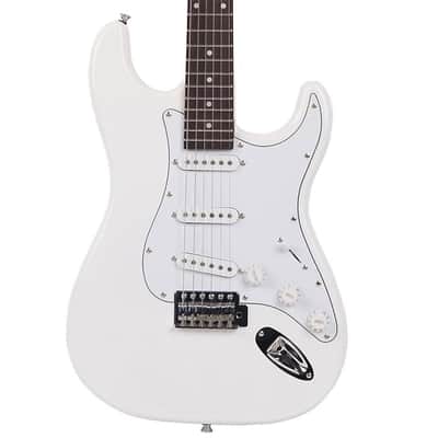 Cxxss Rose Wood Fingerboard Electric Guitar White +Gigbag +Cord+Strap+Accessor image 9