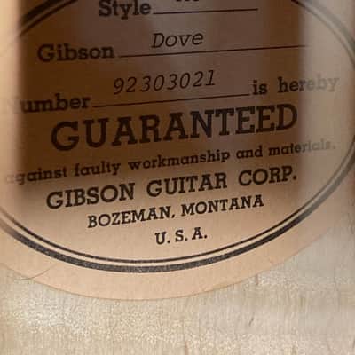 Gibson Dove 1993 in Natural w/OHSC image 11