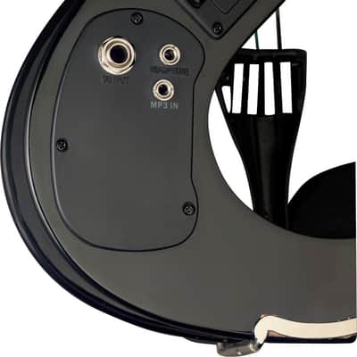 Stagg EVA 4/4 BK S-Shaped 4/4 Electric Viola Set w/Case, Straps, Bow, Rosin, Headphones & 9V Battery image 3